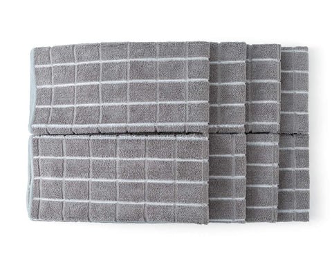 HYER KITCHEN lattice-gray towels generous size for larger dishes and spills.