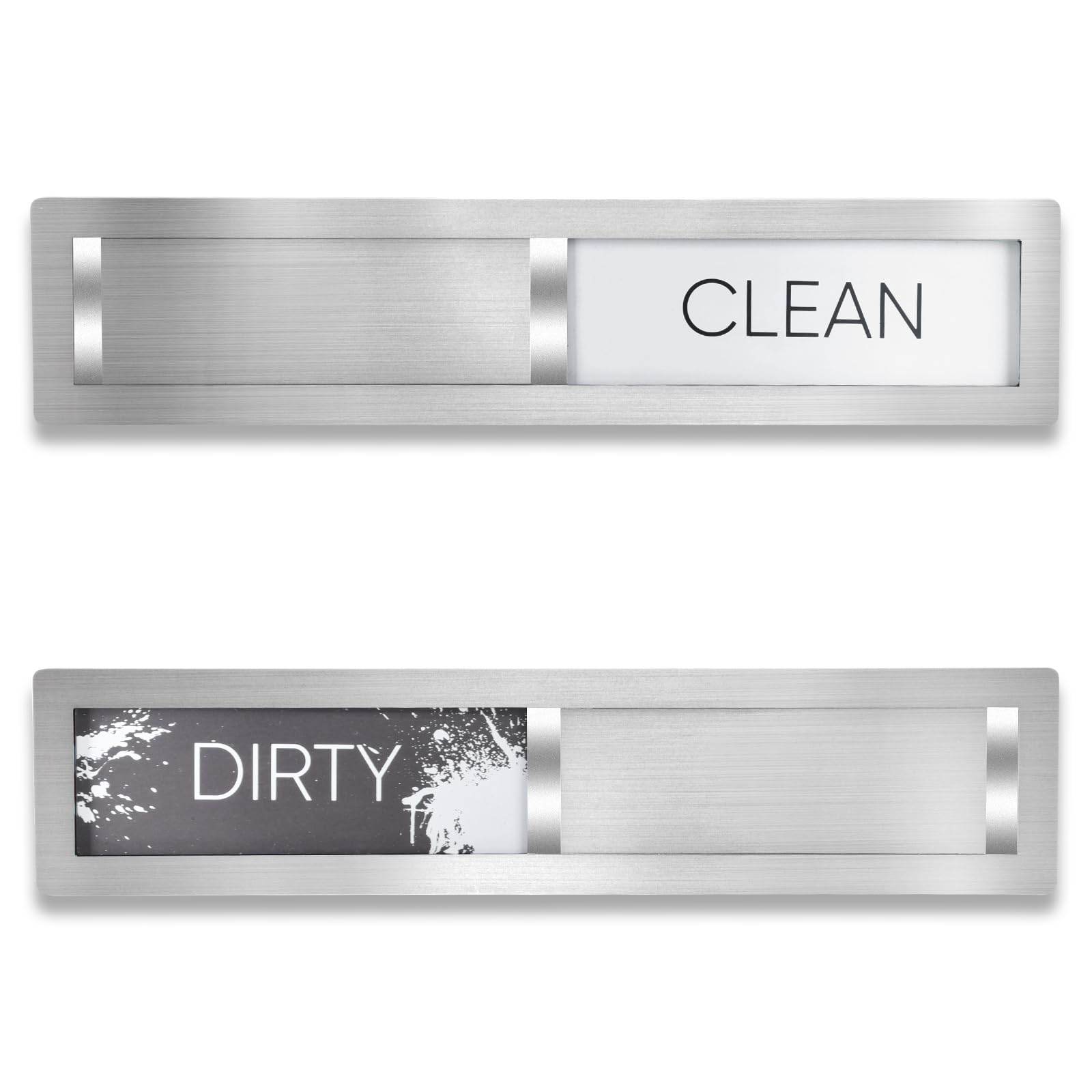 HYF DESIGN Clean Dirty Magnet on dishwasher door with high-contrast labels for easy reading