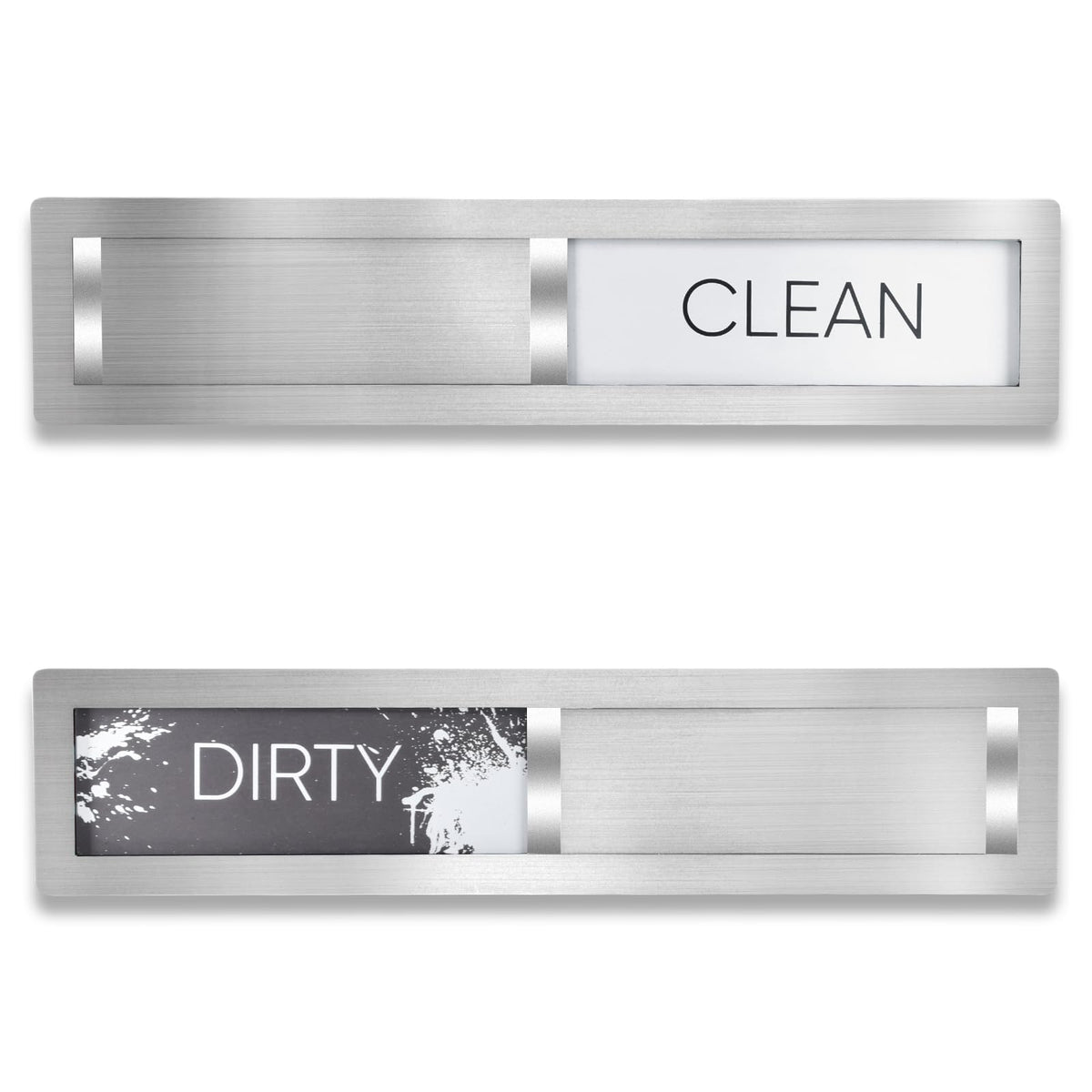 HYF DESIGN Clean Dirty Magnet on dishwasher door with high-contrast labels for easy reading
