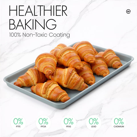 HYGGEOXY ceramic baking sheet 15x10 in use for oven baked dishes