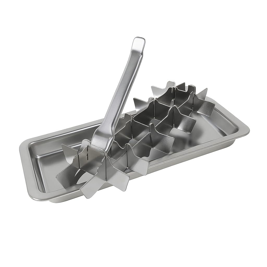 HYICE vintage design stainless steel tray adds classic freezer charm.
