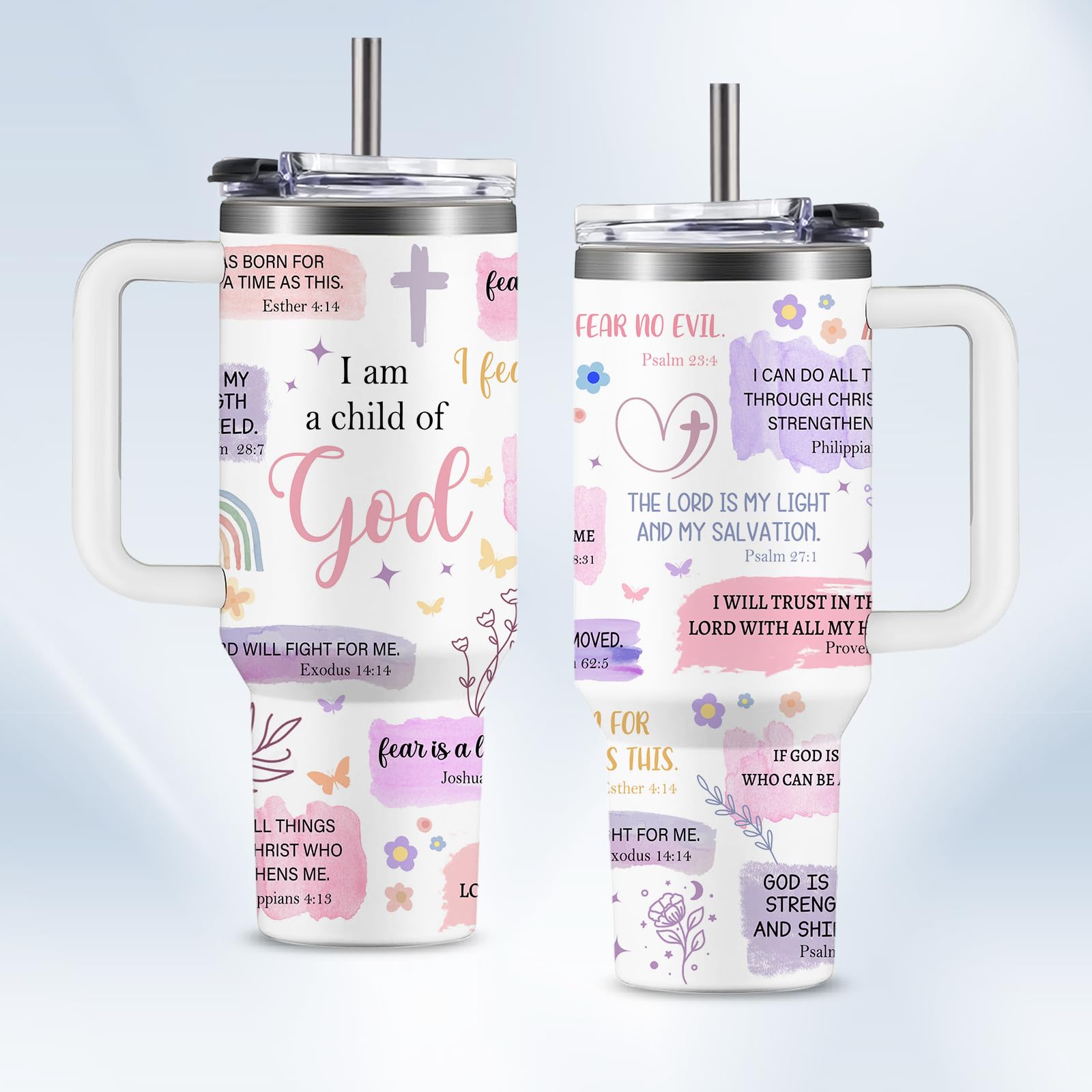 HYMONA 40oz tumbler with handle and straw for daily hydration on the go.