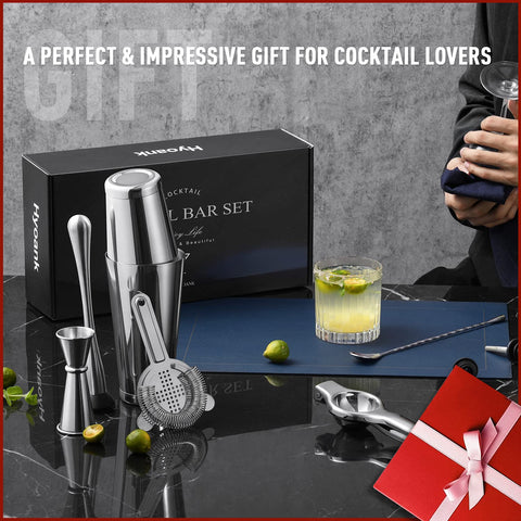 Hyoank stainless steel shaker highlights durability for professional-quality cocktails.