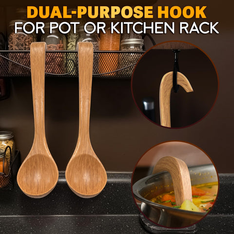 HYQO bamboo ladle set ideal for soups and sauces