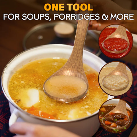 HYQO wooden ladle pair adds warmth to everyday kitchen