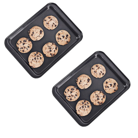 HYTK small baking sheet front view showing compact design for toaster ovens.