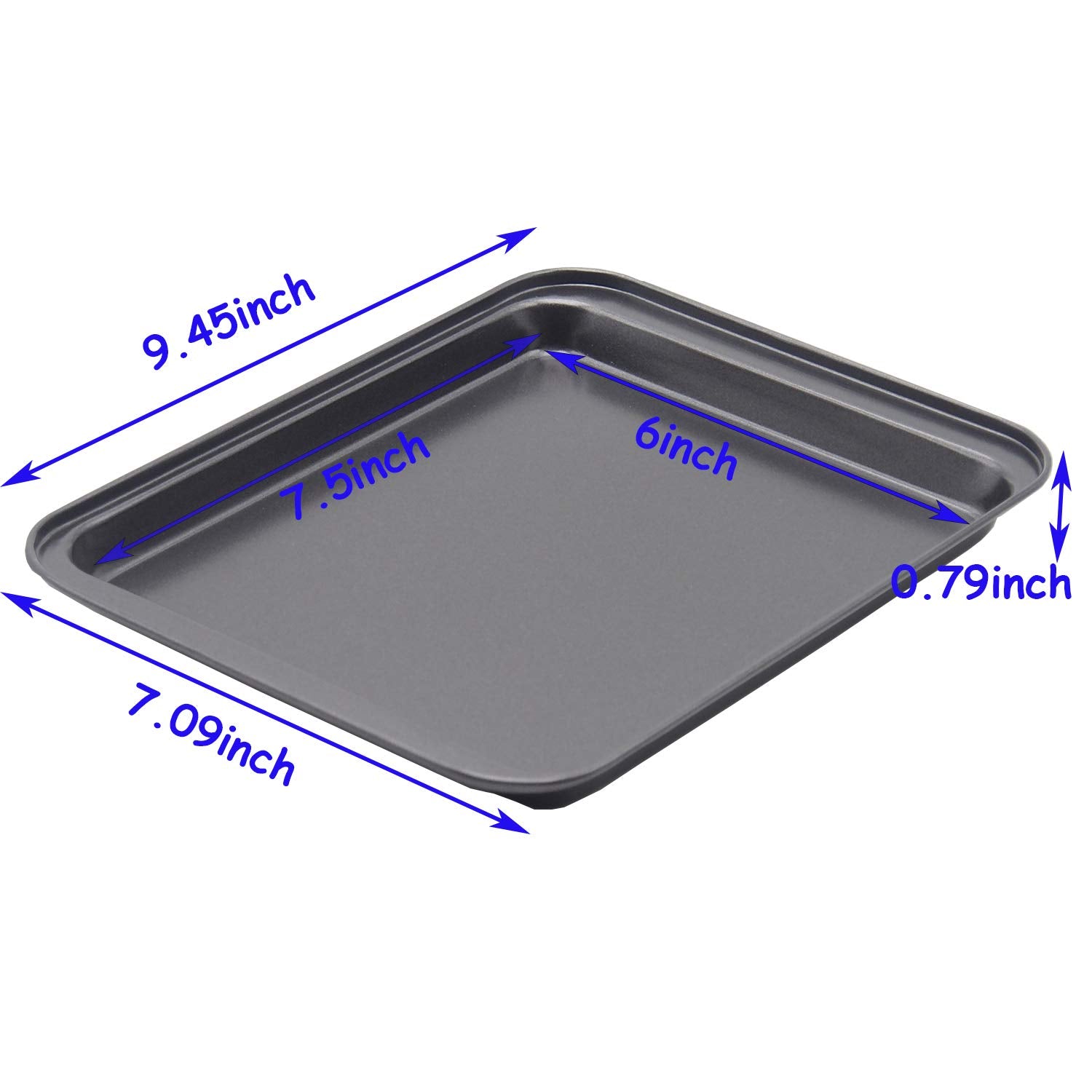 HYTK small baking sheet interior view with nonstick coating for easy release.