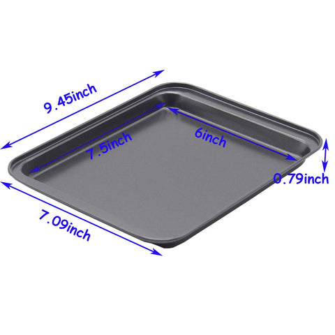 HYTK small baking sheet interior view with nonstick coating for easy release.