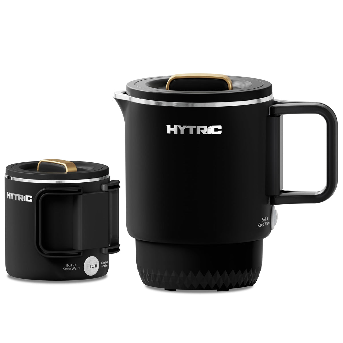 HYTRIC travel electric kettle in collapsible open state for quick packing