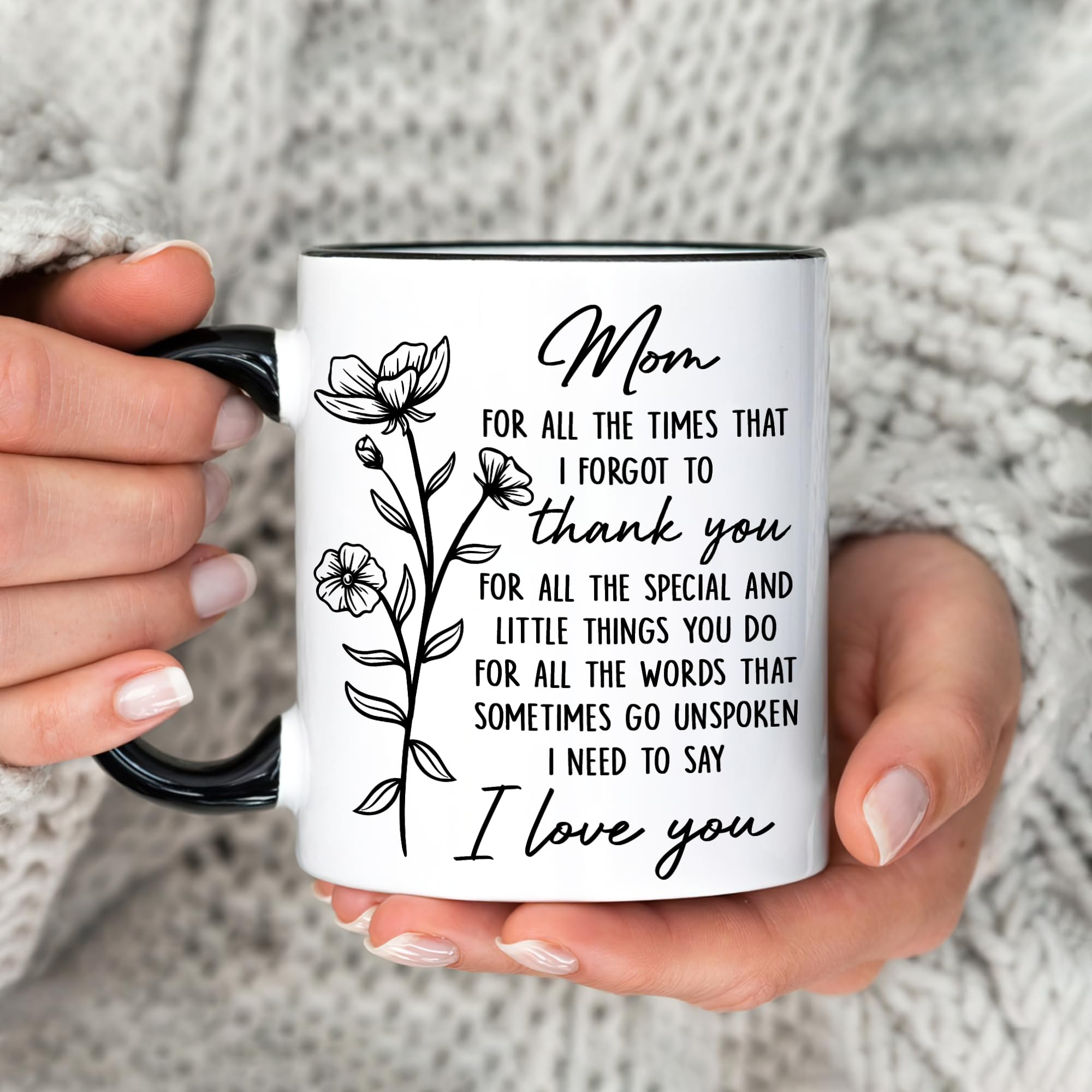 Hyturtle Mom mug back design showcasing message for Mother's Day