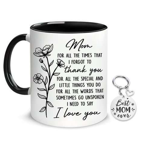 Hyturtle Mom 11oz mug with front design, ideal sentimental gift for mom