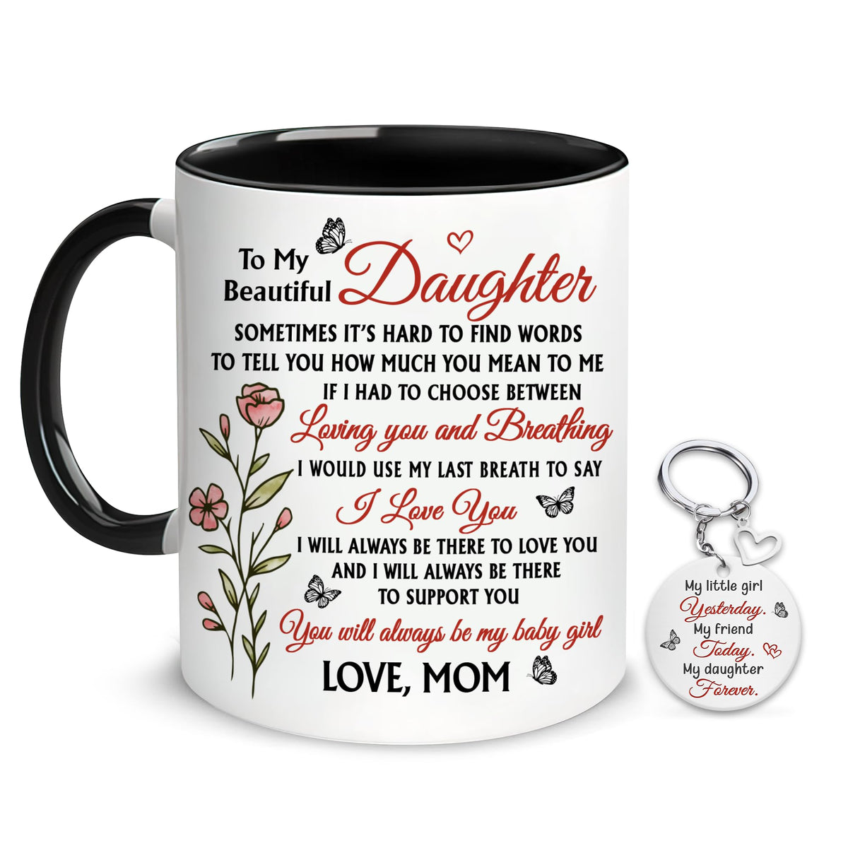 Hyturtle To My Daughter mug, front design, ideal daily gift for loved ones.
