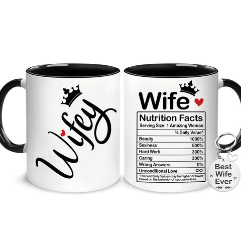 Hyturtle Wife Coffee Mug 11oz front view with vivid print for daily coffee