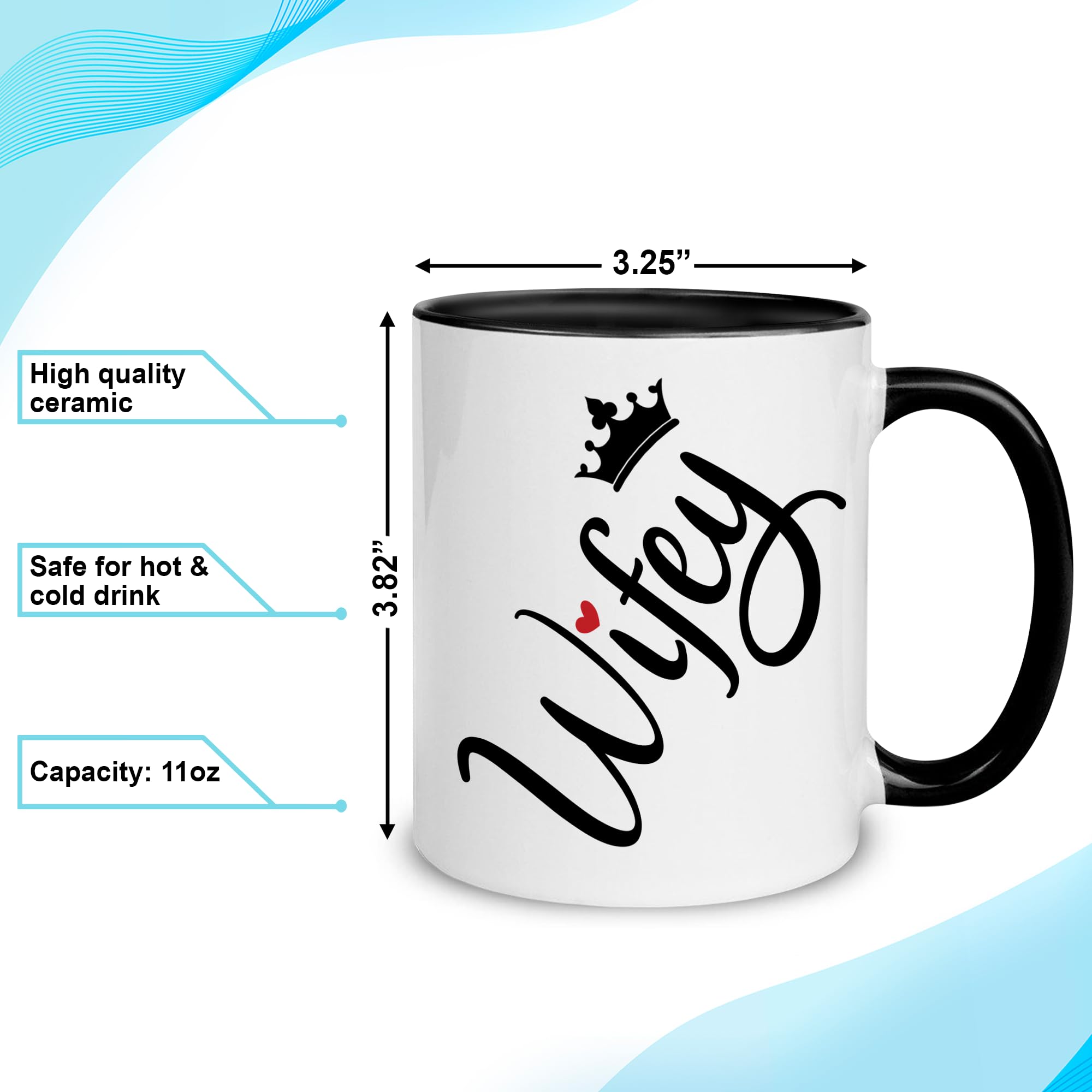 Hyturtle Wife Mug 11oz print detail highlighting crisp colors