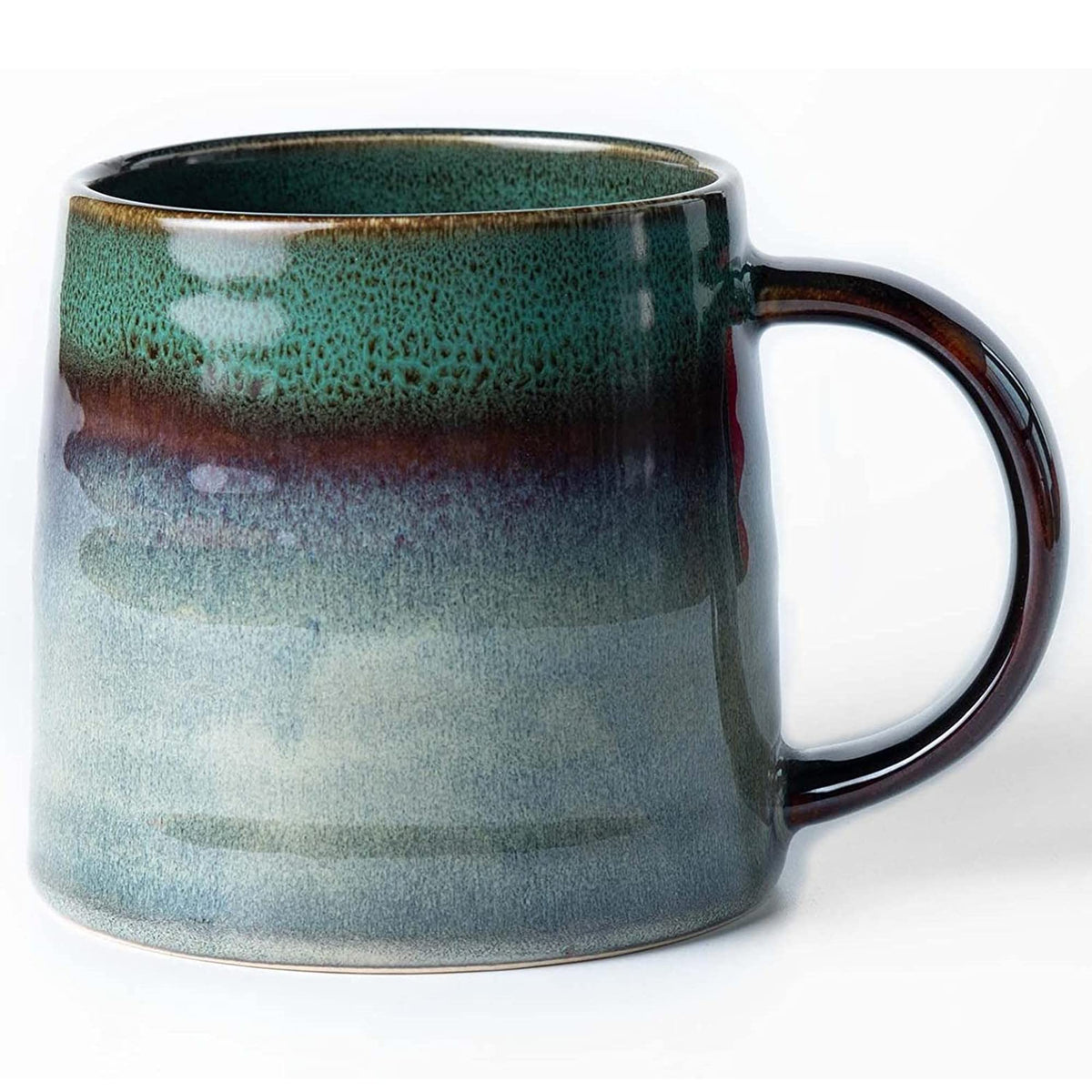 HYTYSKAR large ceramic mug with ink green glaze for daily coffee rituals.