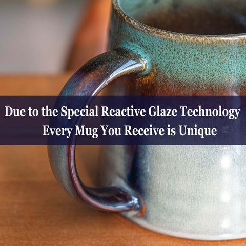 HYTYSKAR close-up of the reactive glaze highlighting unique handmade texture.