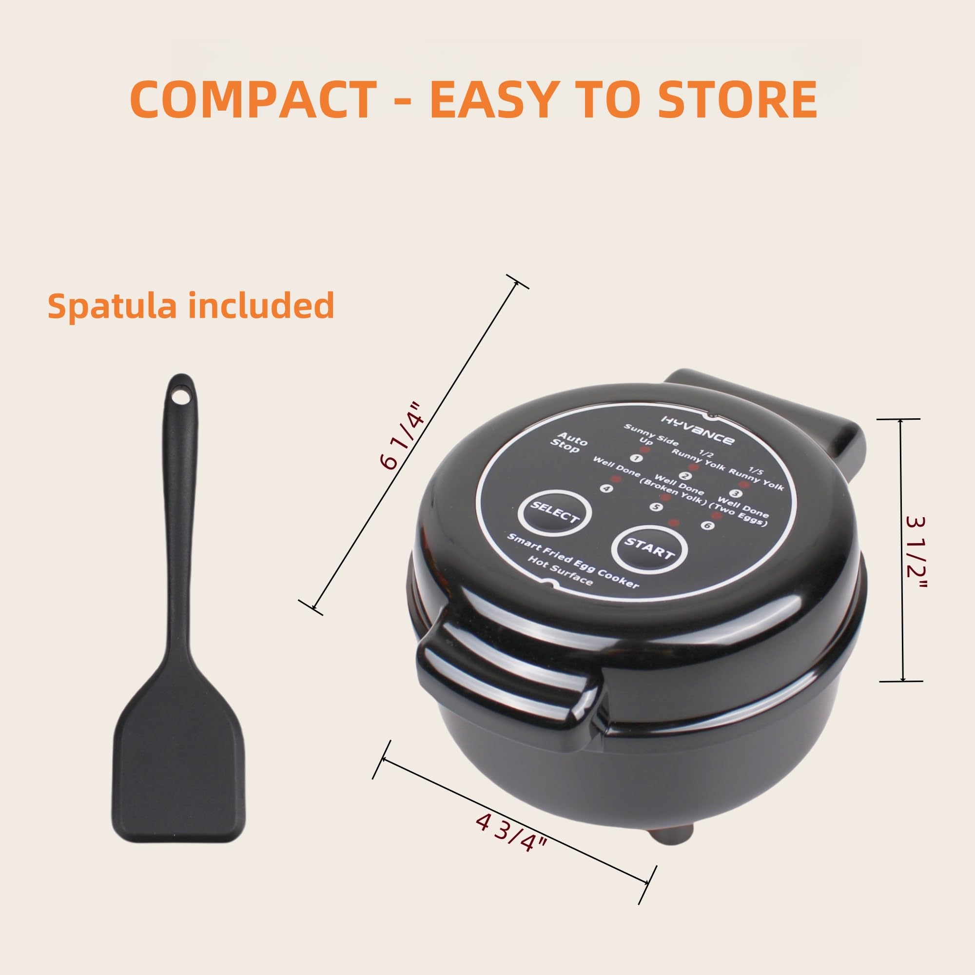 Hyvance non-stick coating ensures effortless cleanup after cooking.