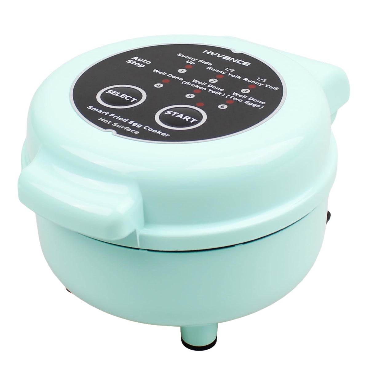 Hyvance Smart Fried Egg Cooker top view showing circular design for even heating.