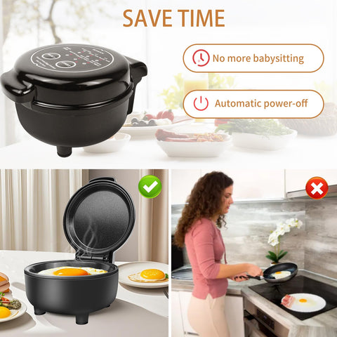 Hyvance sunny-side up eggs in cooker for vivid whites.