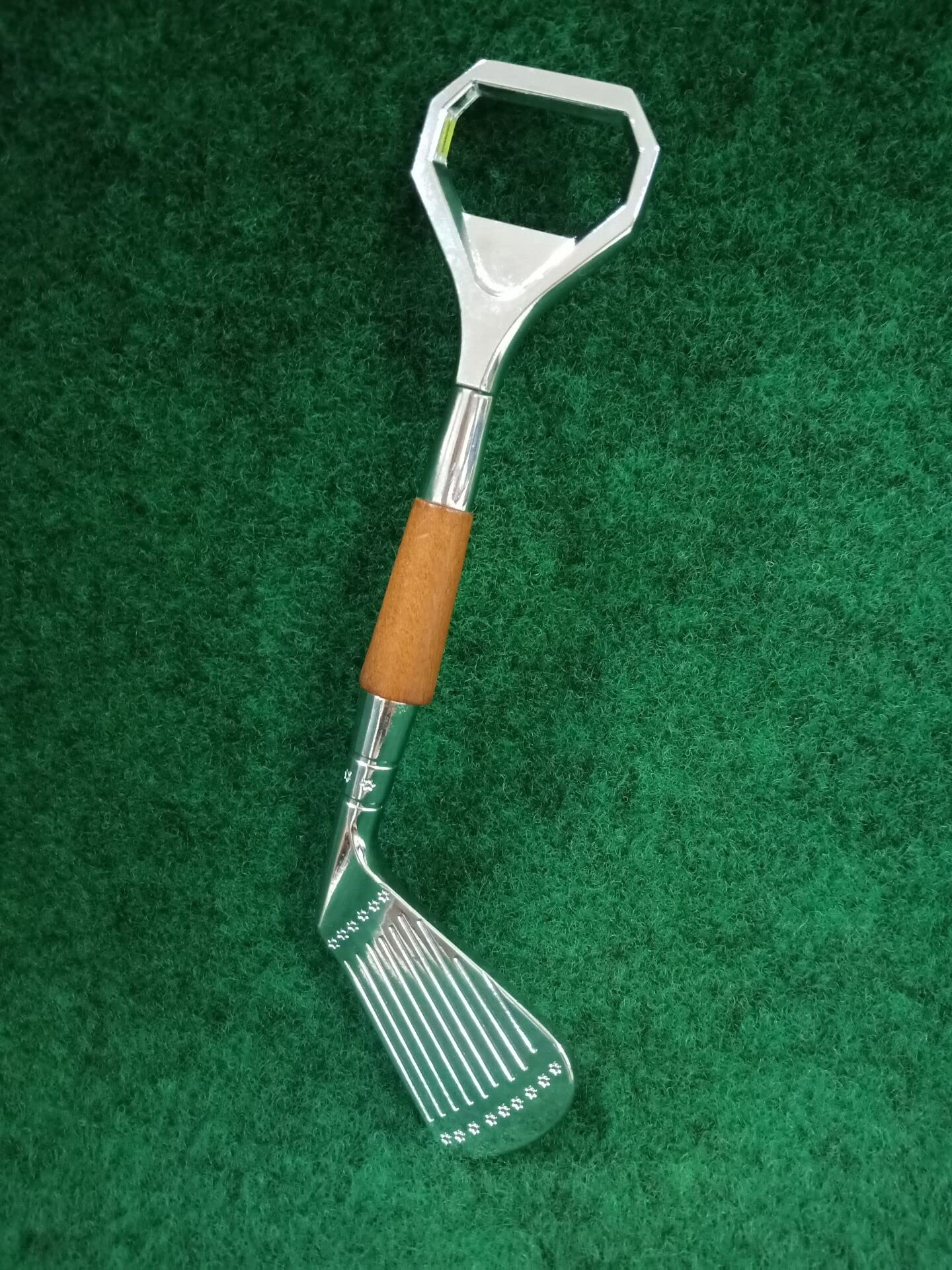 HYYF golf club opener—durable nickel hardware for a premium finish.