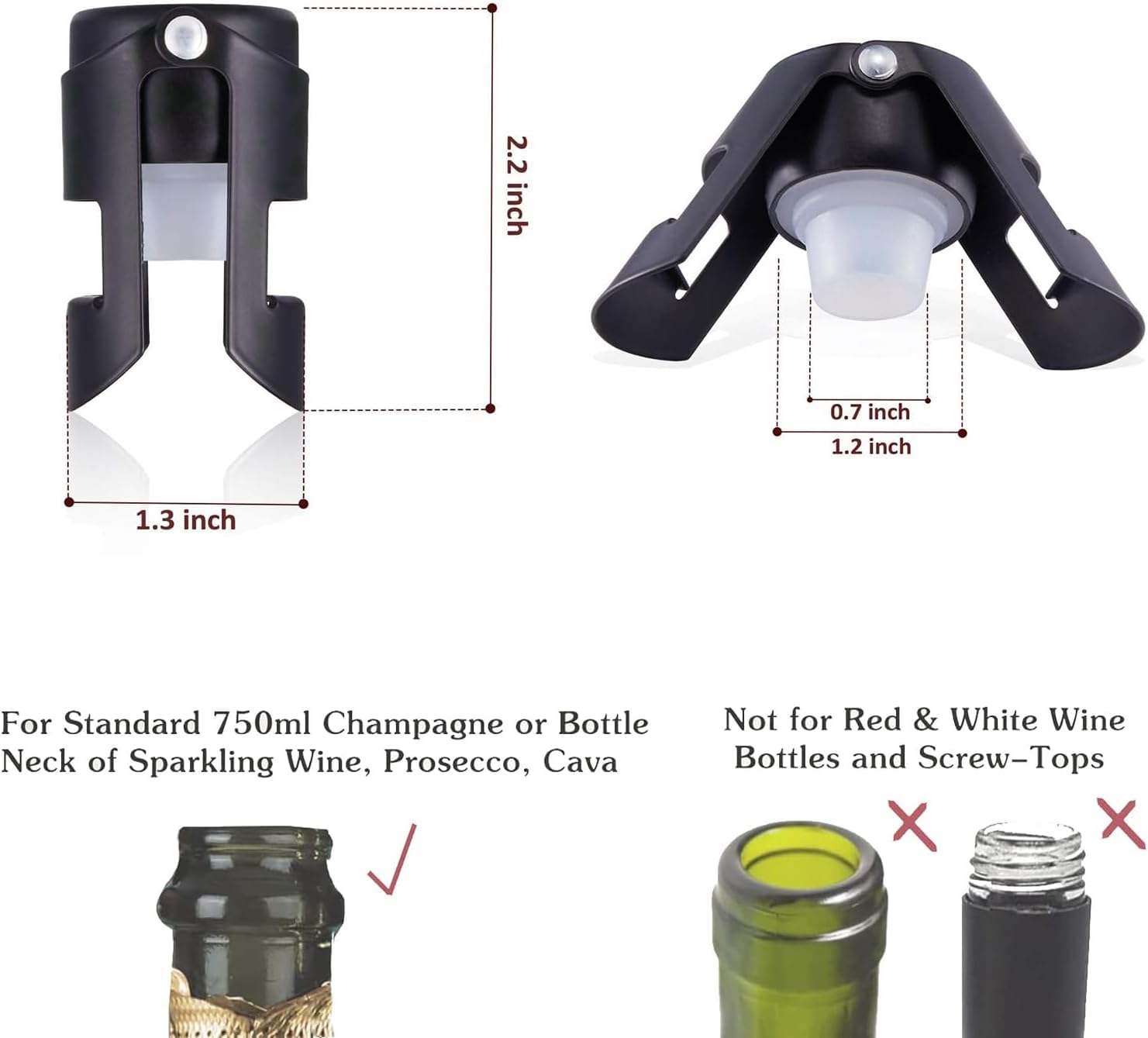 HYZ press-to-engage clips secure an airtight seal after use.