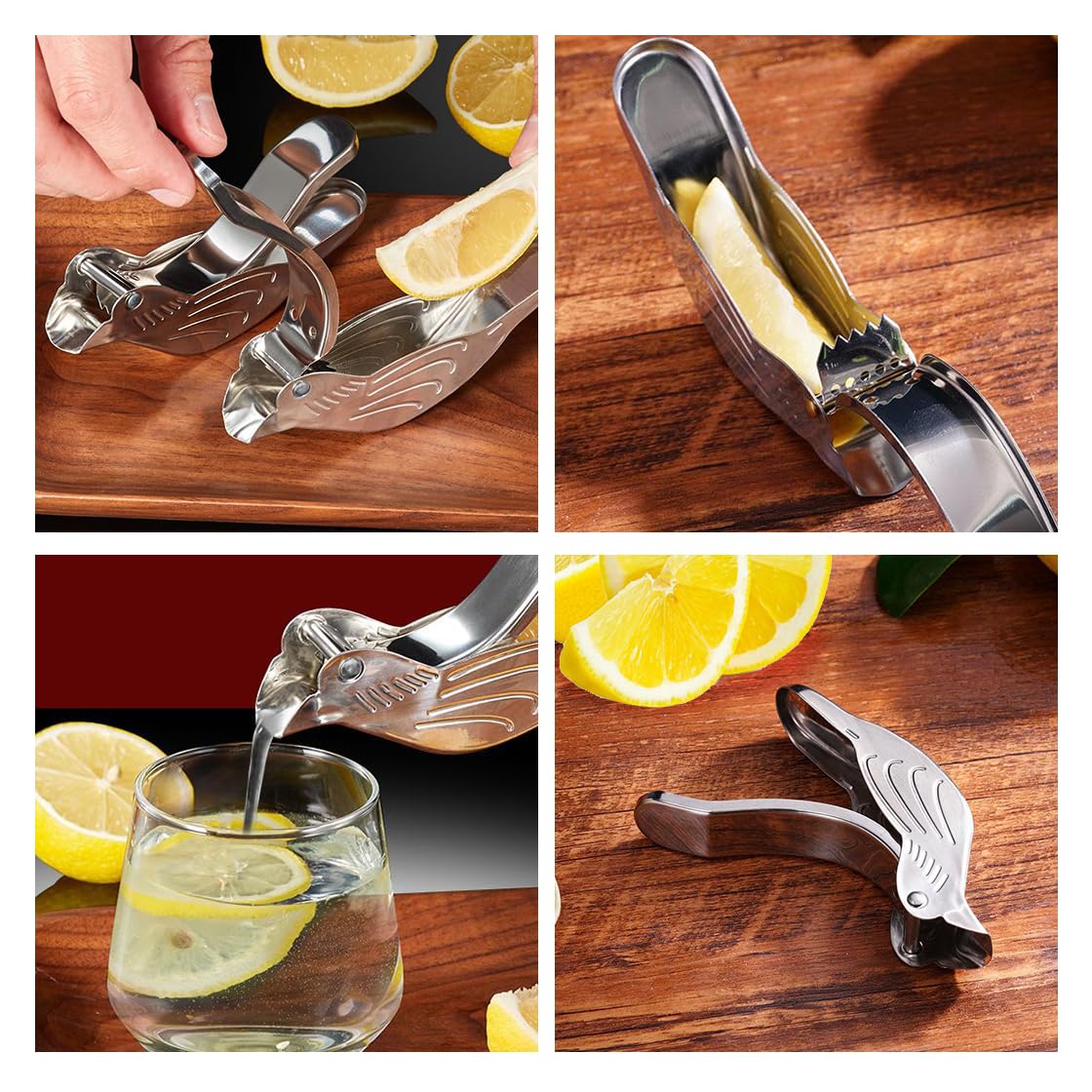 HyzaPhix manual citrus press in use for zesty juice