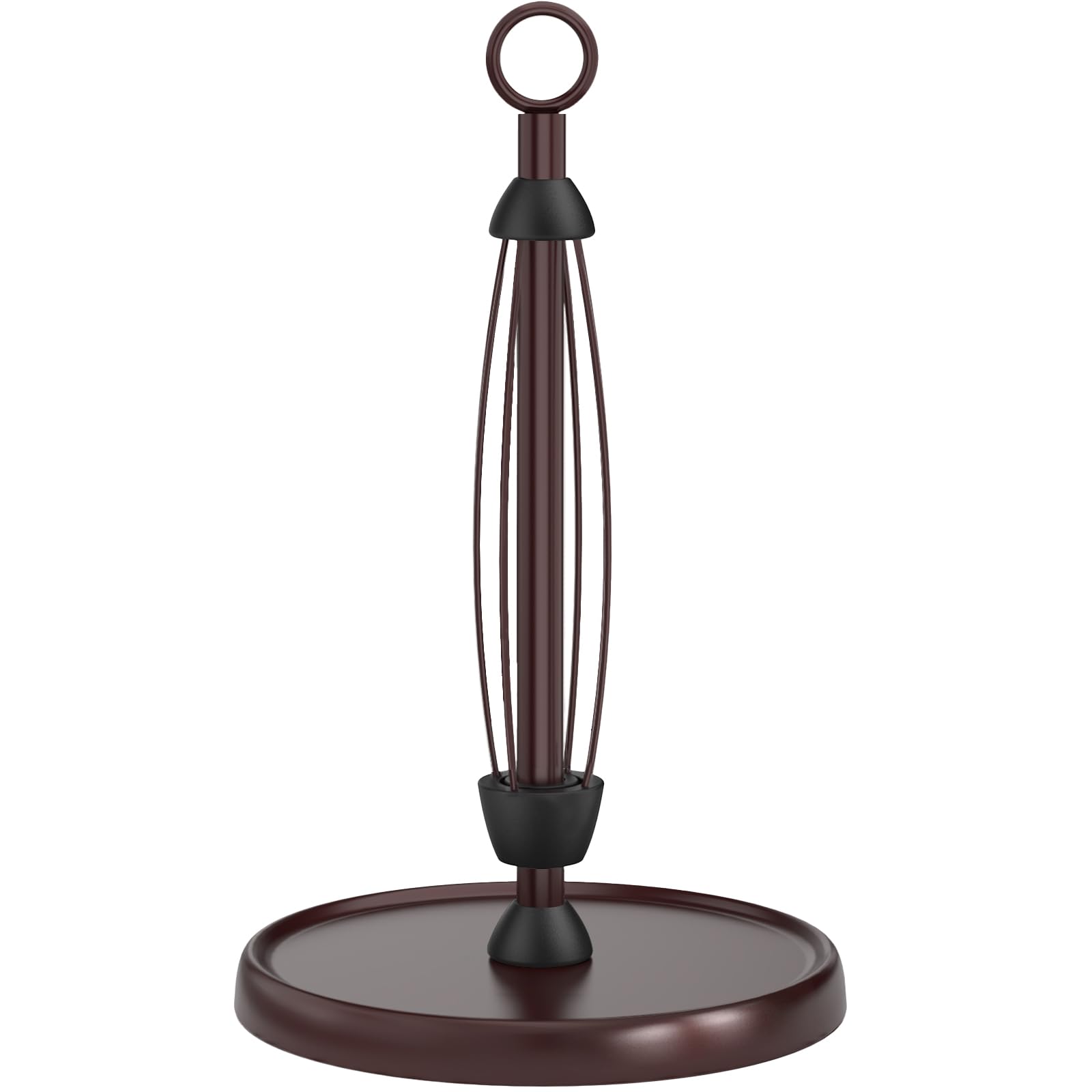 HZE oil rubbed bronze paper towel holder top view showing one-handed tear feature.