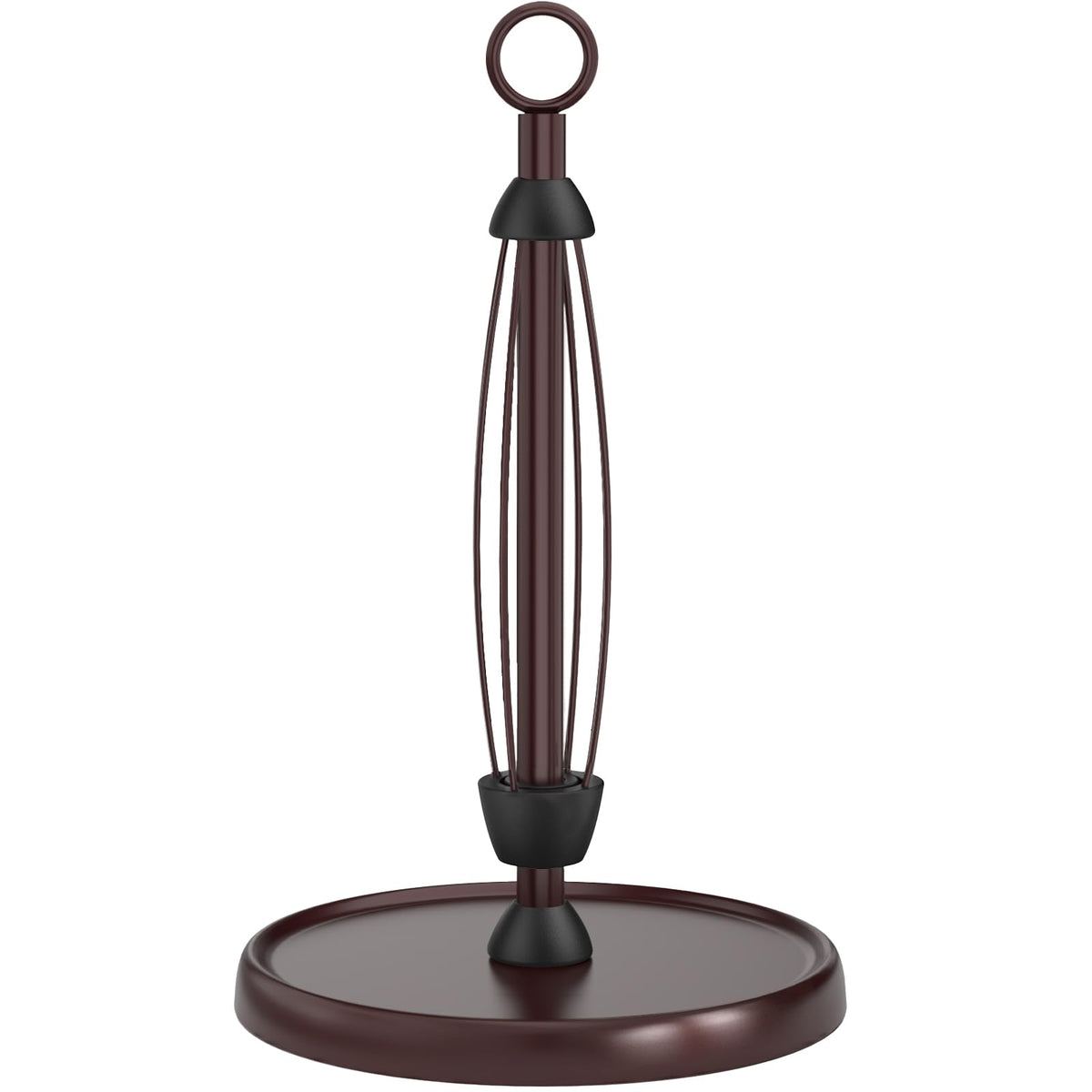 HZE oil rubbed bronze paper towel holder top view showing one-handed tear feature.