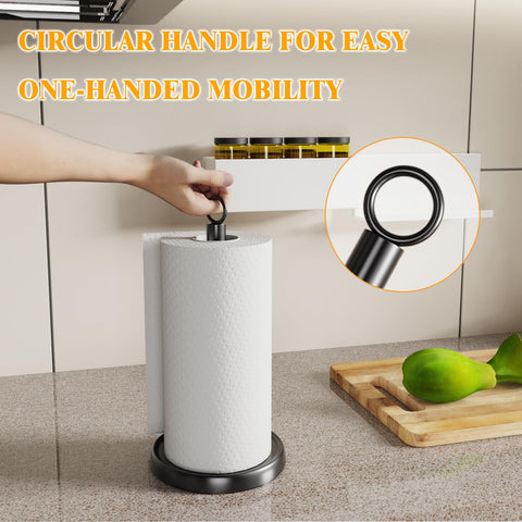 HZE weighted base with non-slip pad provides steady countertop stability