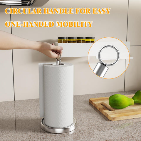 HZE weighted base with non-slip pad stabilizing the holder