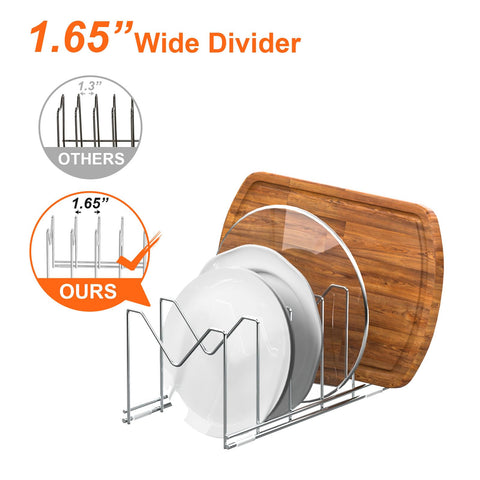 HzTinT stainless steel lid holder supports heavy lids with stability.