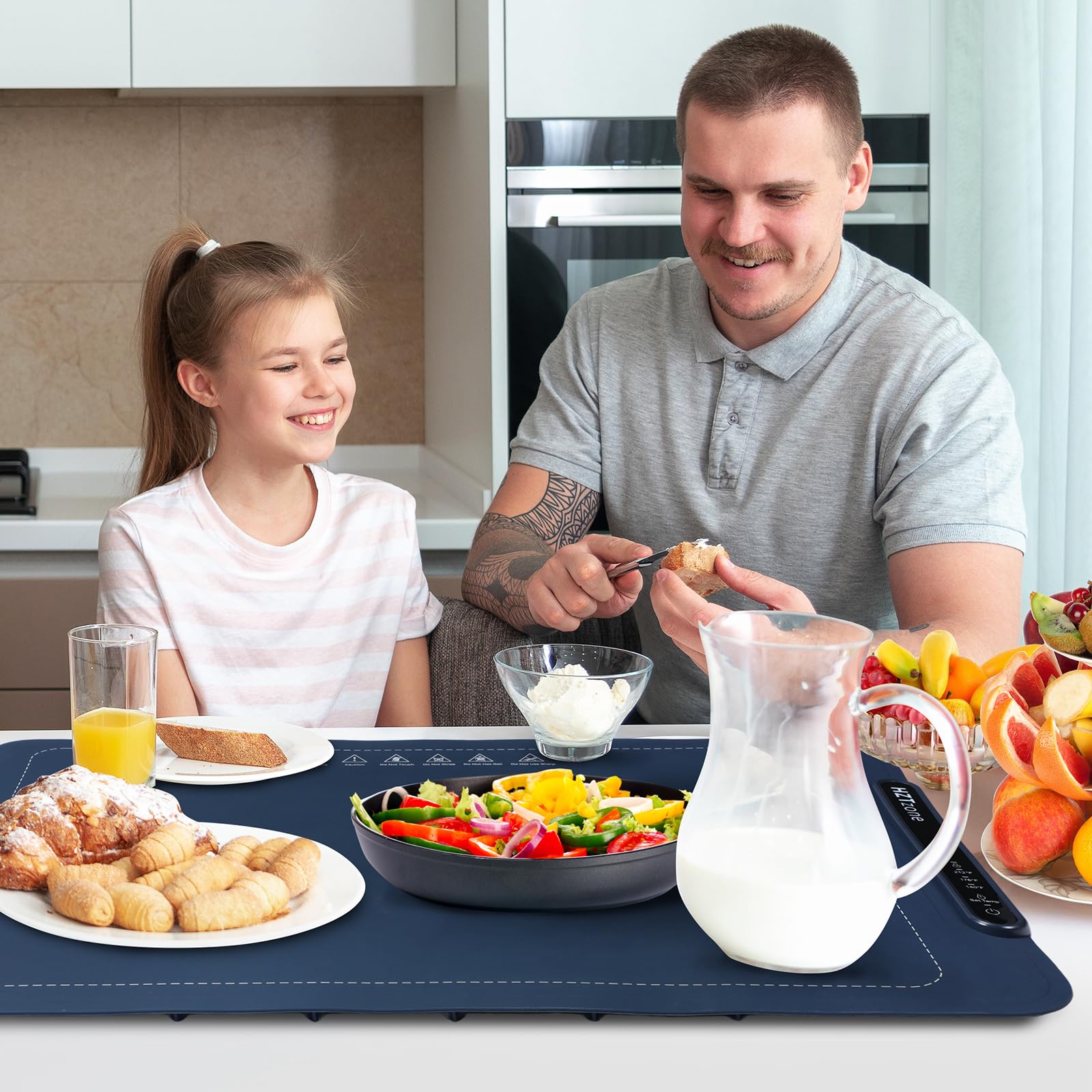 HZTzone warming mat suitable for wood or tile countertops with proper use