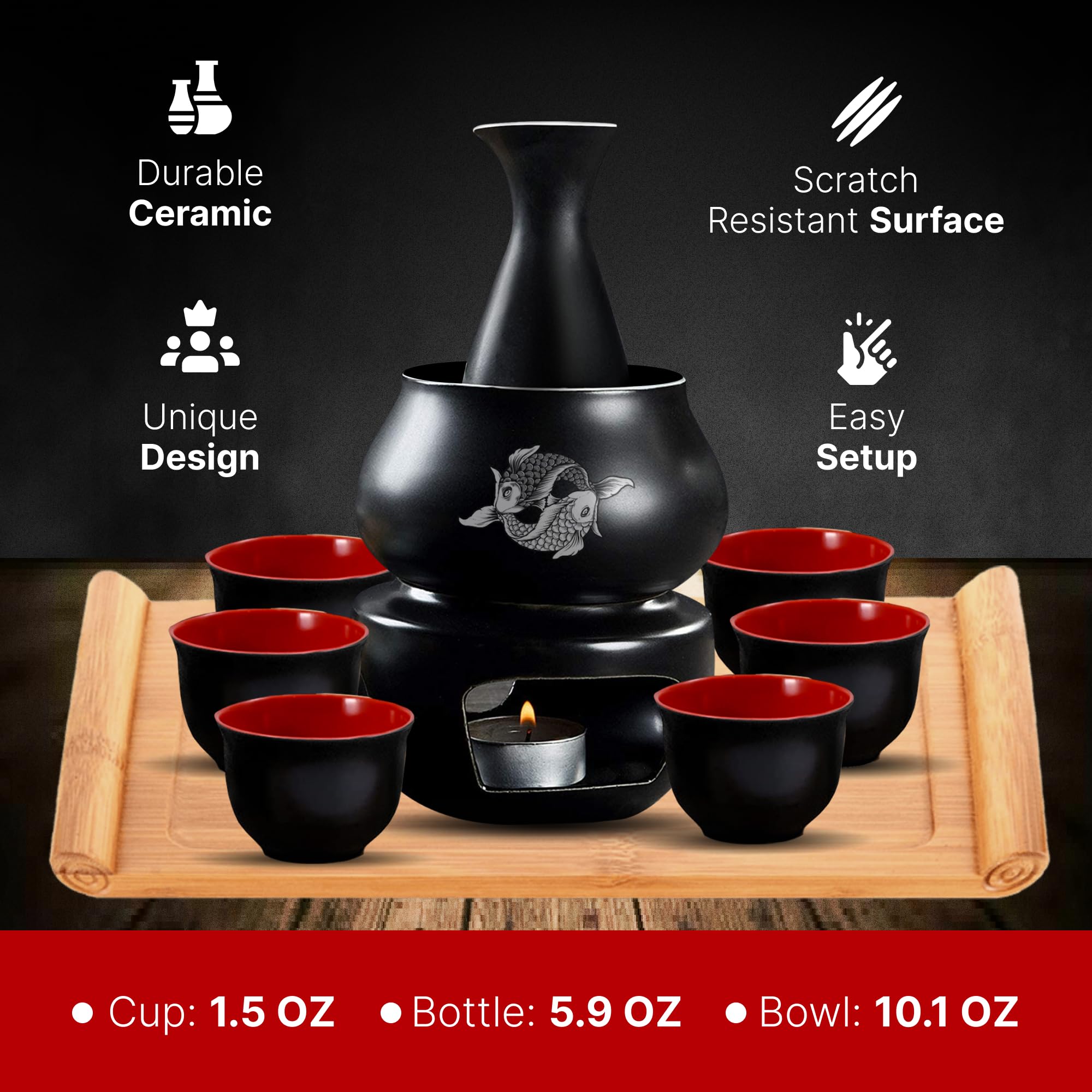 i2 Home non-electric warmer keeps sake warm for intimate tastings