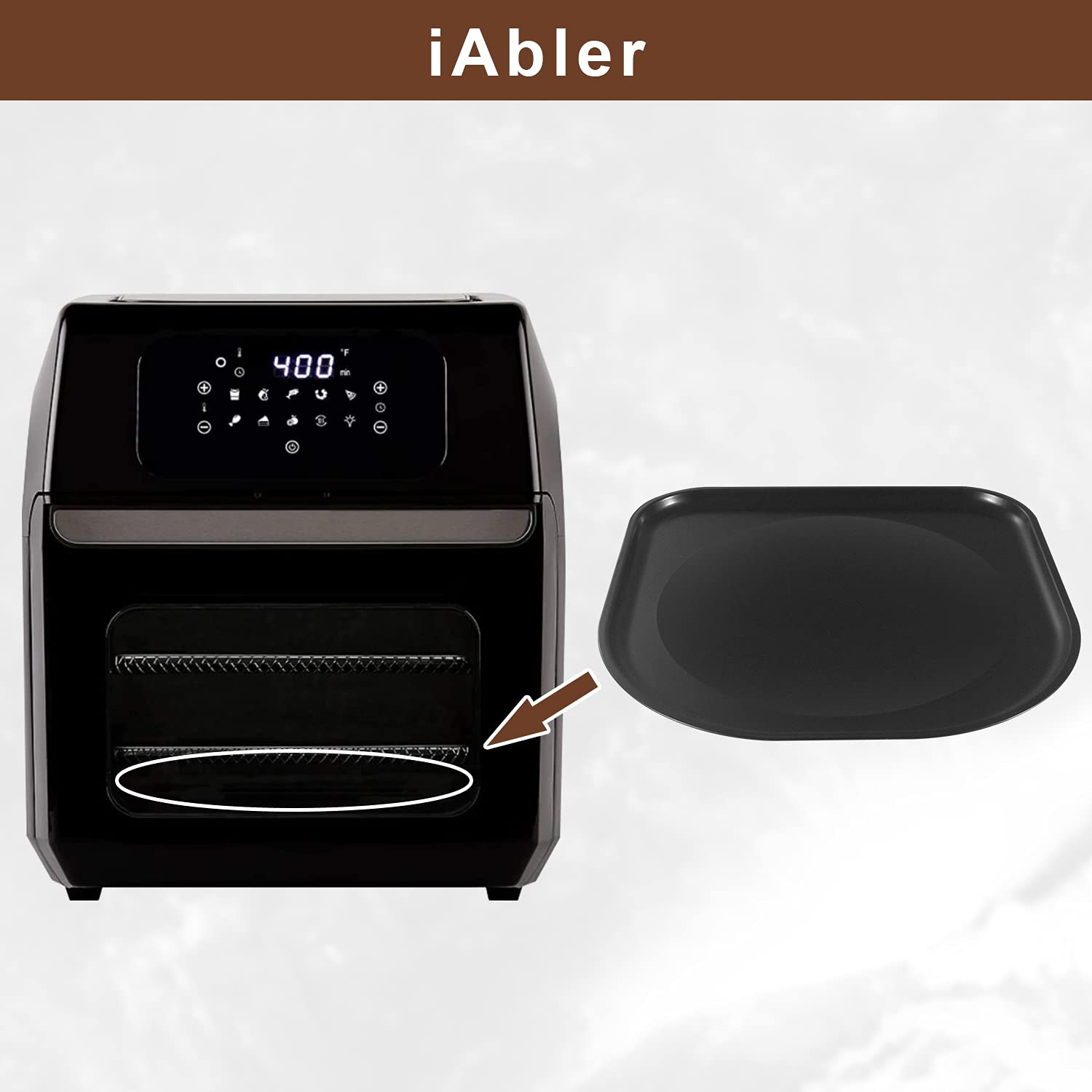 iabler drip tray for PowerAirFryer Oven Deluxe 6qt simplifies cleanup