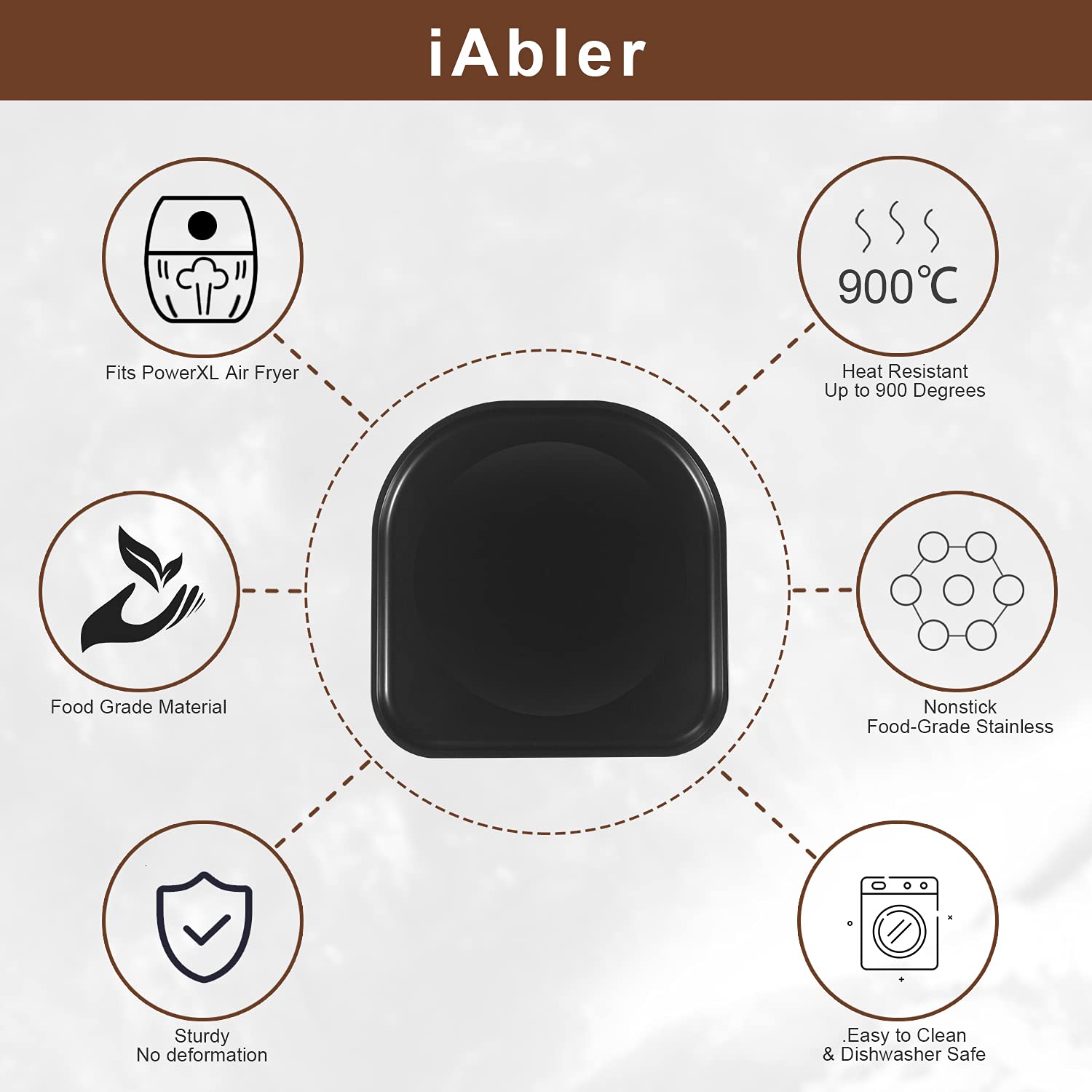 iabler drip tray for PowerAirFryer Pro 6qt captures drips and crumbs