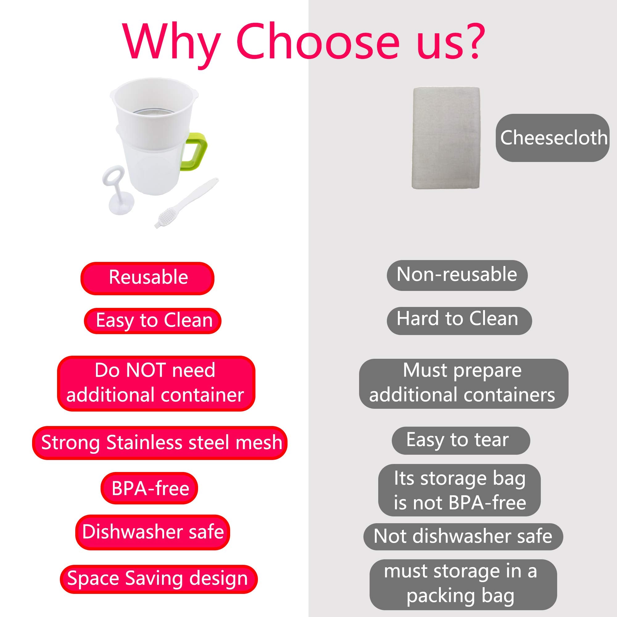 iAesthete stainless steel mesh cleaning shows simple hand wash after use.