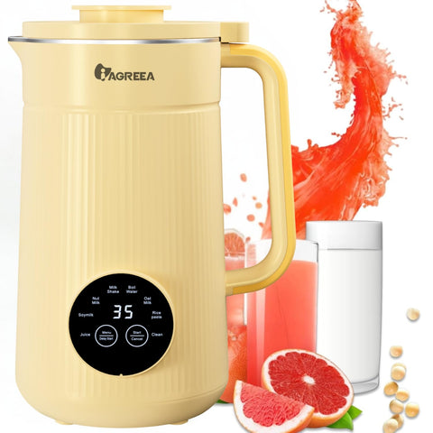 IAGREEA 8-in-1 nut milk maker front view showing compact kitchen companion for busy mornings.