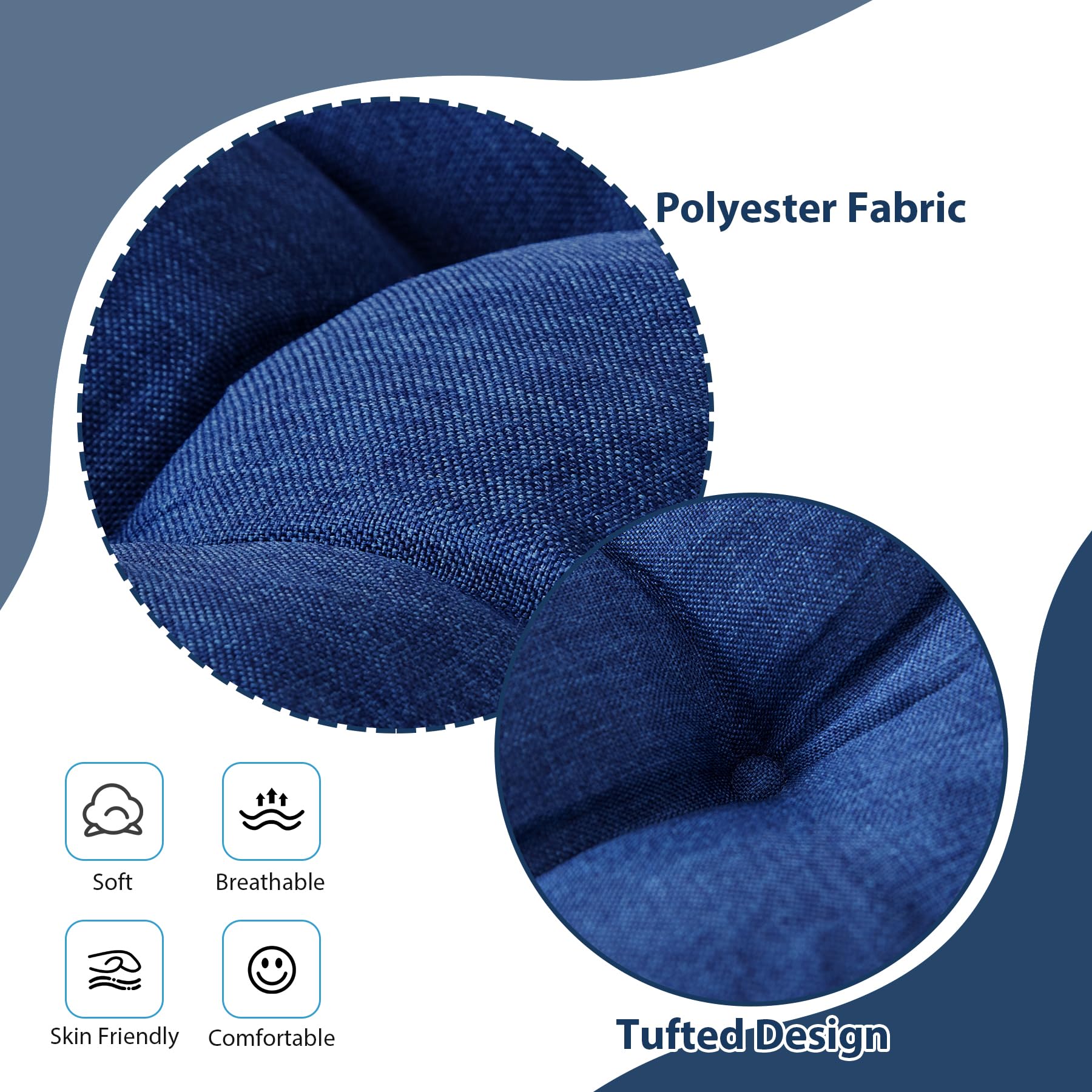 IASEAHK tufted seat pad provides durable support