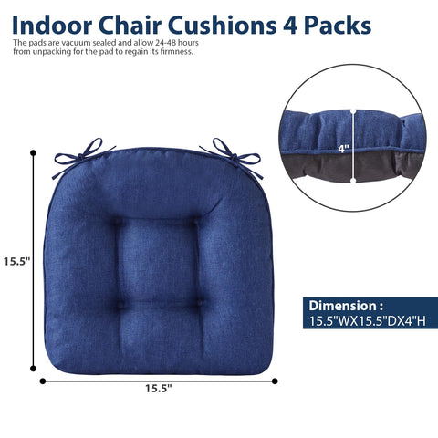 IASEAHK navy blue cushion with non-slip bottom stays put