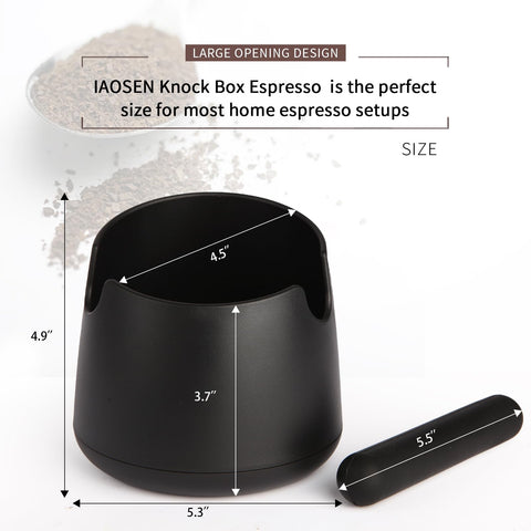 IAOSEN knock box fits under most espresso machines for compact setups