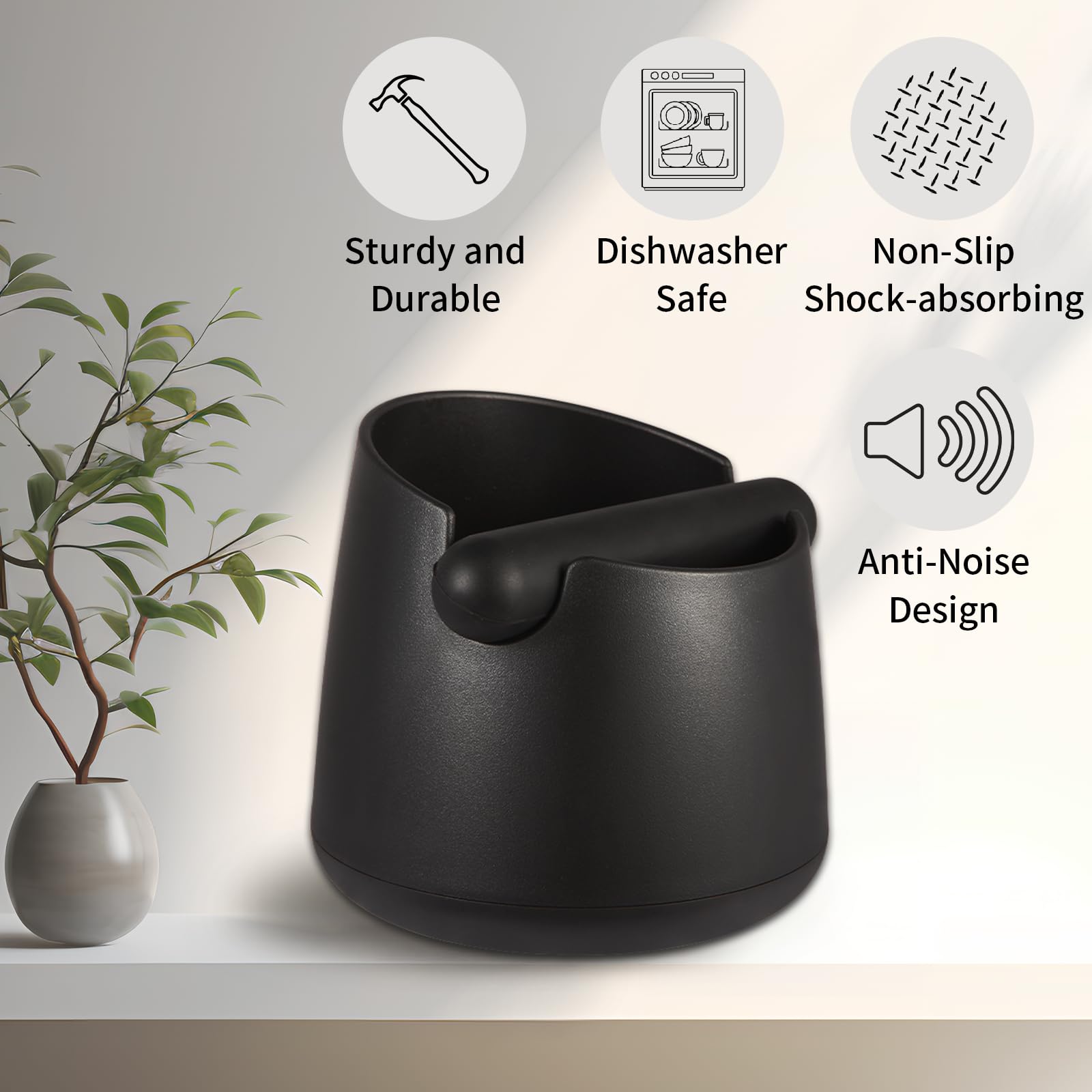 IAOSEN knock box inner vessel is dishwasher-safe for simple maintenance