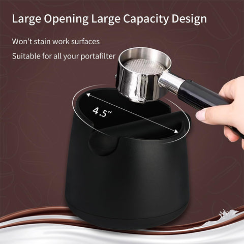IAOSEN knock box with rubber bar and steel core protects your portafilter