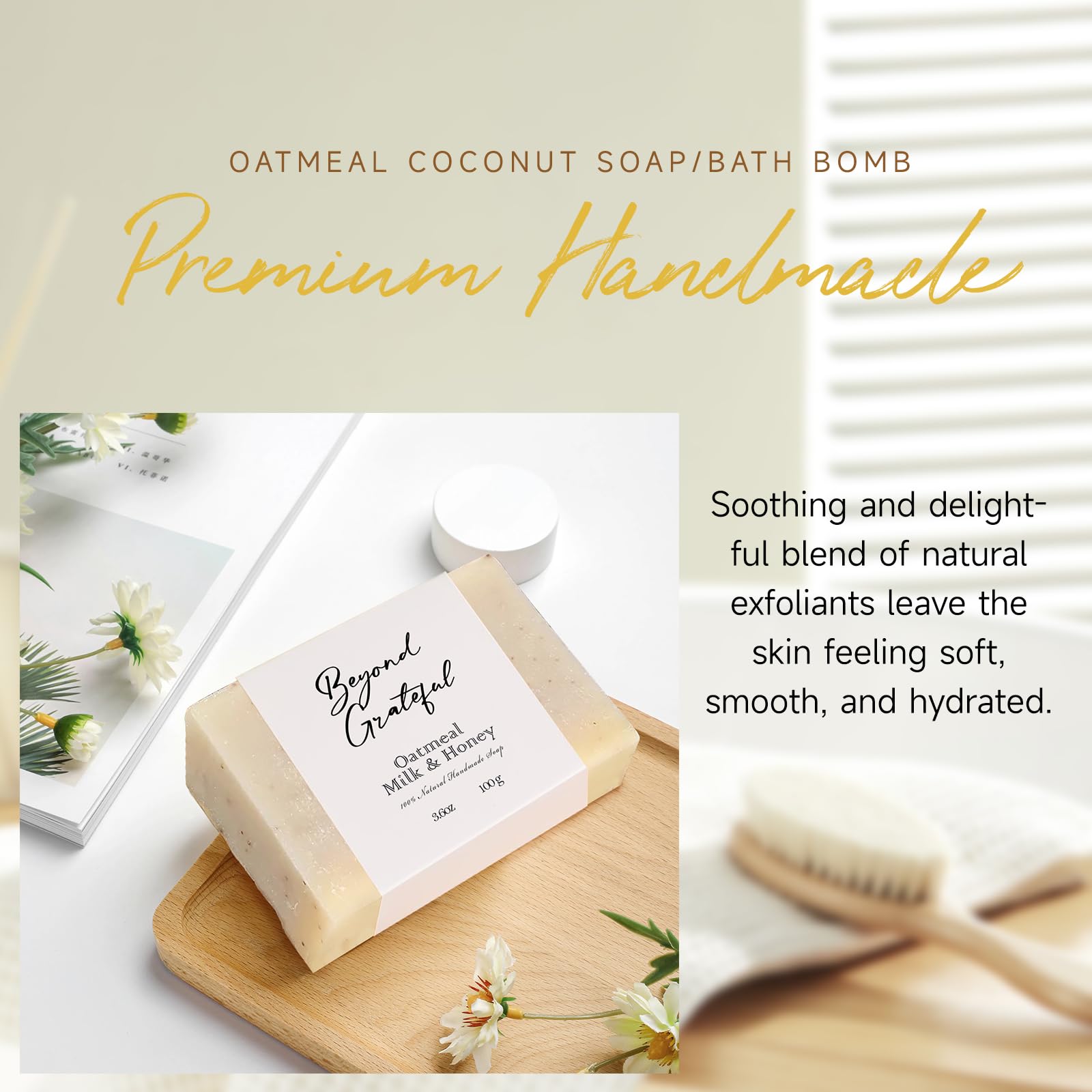 iAOVUEBY Beyond Grateful Soap, handmade and scented for thoughtful gifting