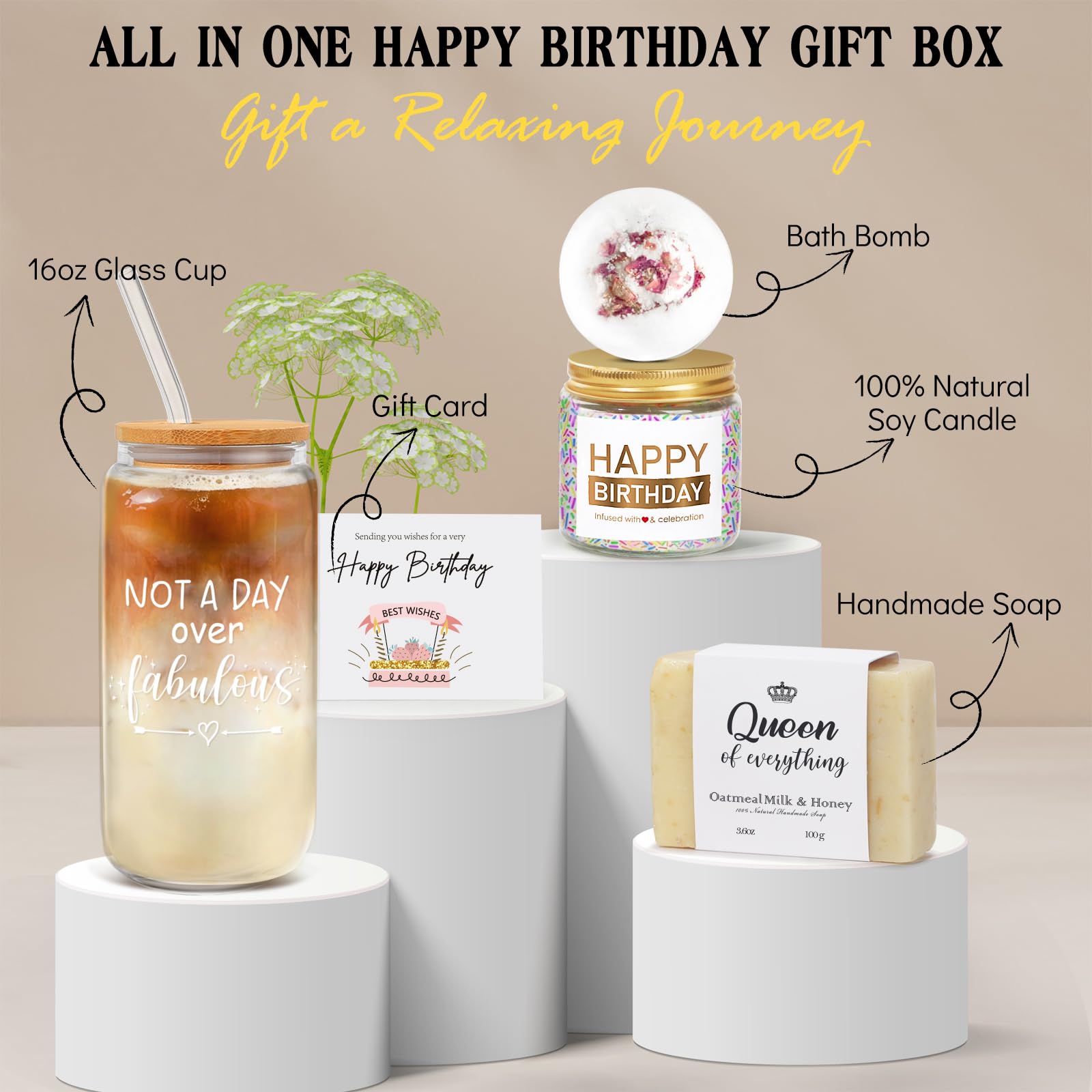 iaovueby birthday gift box front view showcases premium, gift-ready packaging