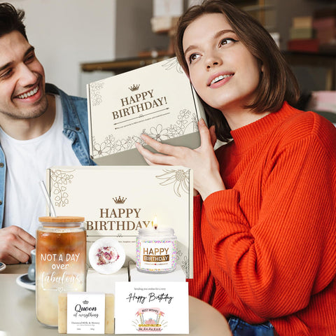 iaovueby birthday gift box inside view reveals a curated five-item set