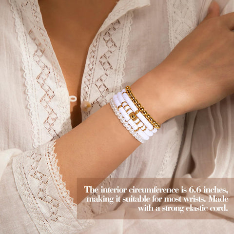iaovueby clay bead bracelet set — stackable and lightweight for versatile outfits