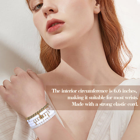 iaovueby clay beaded bracelet set for casual to dressy looks