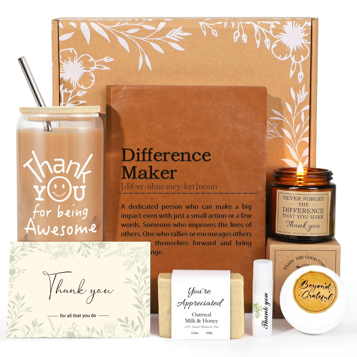 iaovueby thank you glass cup on desk, adds positivity with every sip