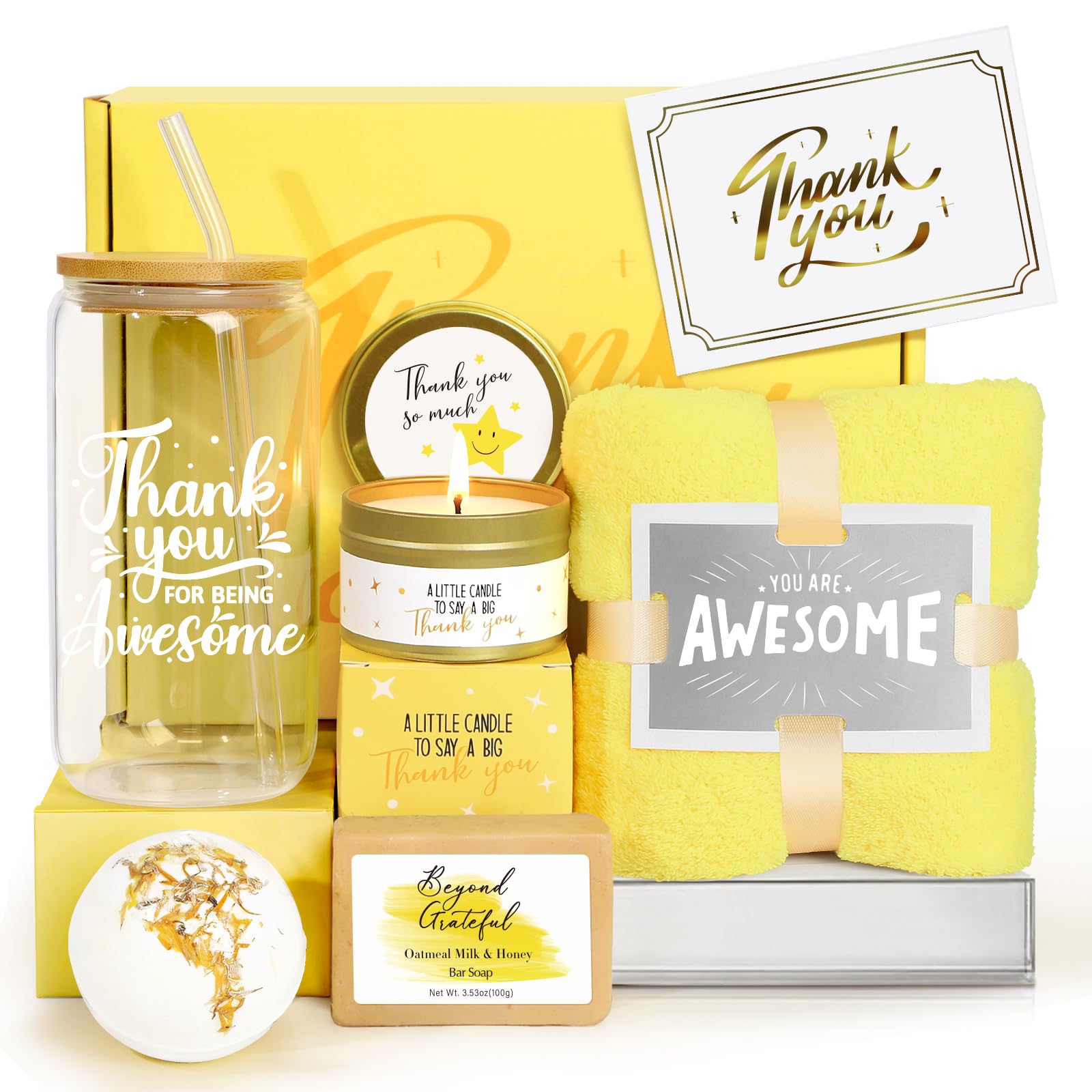 iAOVUEBY thank you glass, durable 16oz design for everyday use.
