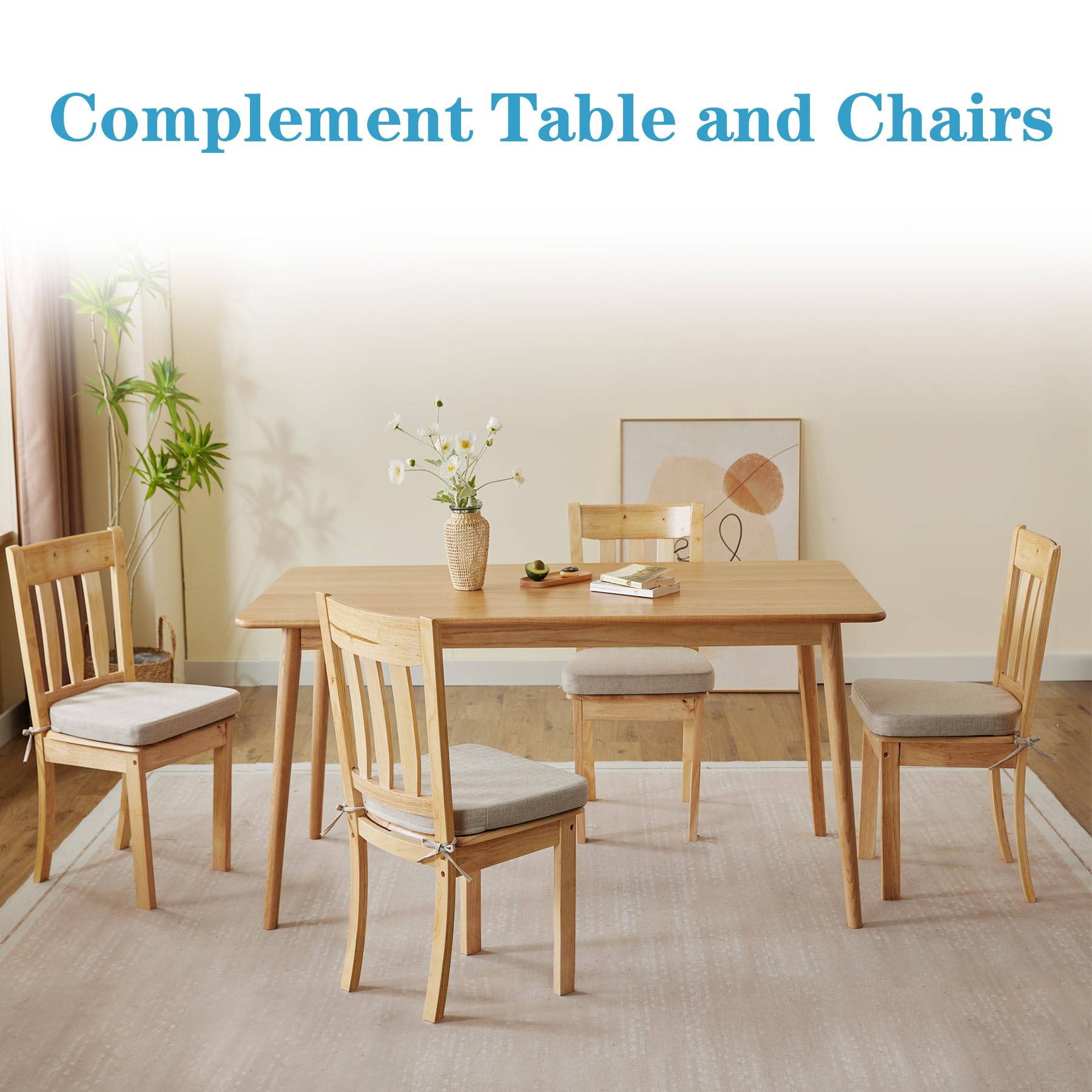 IASEAHK 17x16 inch beige chair pads fit most chairs
